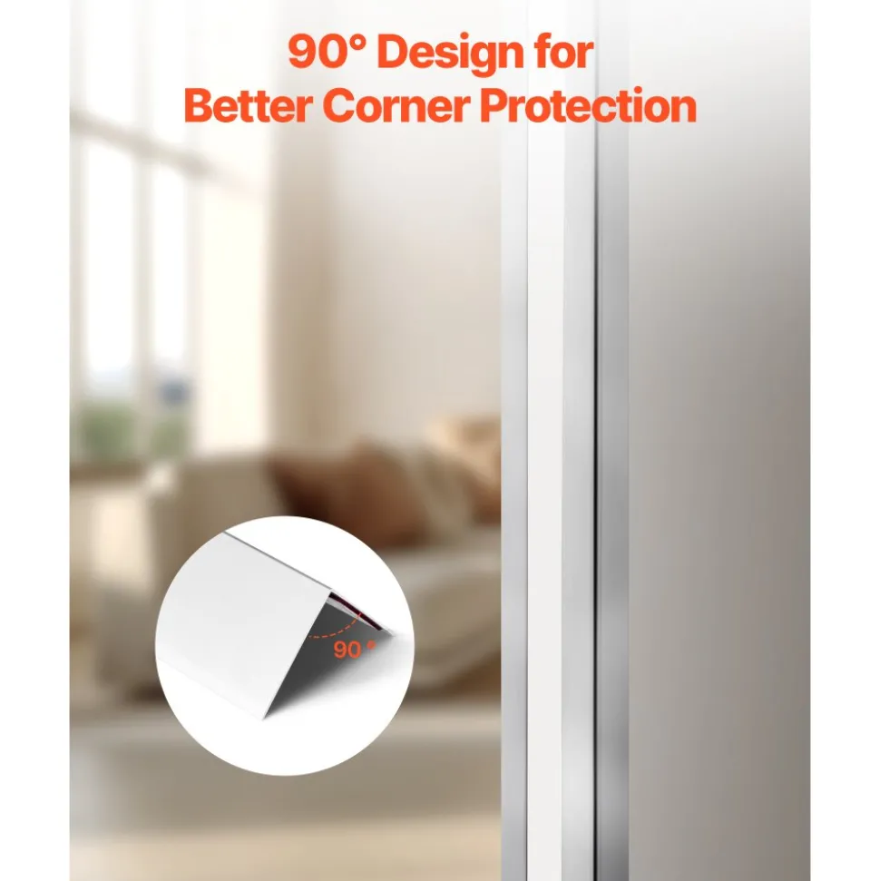 VEVOR Alluminum Alloy Wall Corner Protector, 2 x 2 x 48 inch, 12 Pack Metal Corner Guards, Edge Trim Protector 90-Degree Angle L Shape for Home,Office,Commercial Wall Protection, with 3m Tape