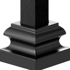 VEVOR Aluminum Alloy Baluster Shoes Square Balusters Baluster Wrought Spindles for Staircase Slant Shoes with Screw Holes for 1/2 Inch Staircase Balusters, Black (50 Pcs)(Screws Sold Separately)