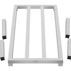 VEVOR Aluminum Dunnage Rack, 48” x 20” Commercial Food Floor Rack, 12” Off the Floor, 1800 lbs Capacity All-Welded Aluminum Storage Rack, for Storage in Restaurants, Kitchens, Garages and Vehicles