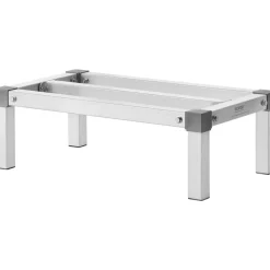 VEVOR Aluminum Dunnage Rack, 24” x 14” Commercial Food Floor Rack, 8” Off the Floor, 1000 lbs Capacity Adjustable Aluminum Storage Rack, for Storage in Restaurants, Kitchens, Garages and Vehicles