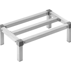 VEVOR Aluminum Dunnage Rack, 48” x 14” Commercial Food Floor Rack, 8” Off the Floor, 1000 lbs Capacity All-Welded Aluminum Storage Rack, for Storage in Restaurants, Kitchens, Garages and Vehicles