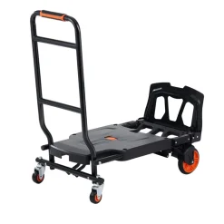 VEVOR Aluminum Hand Truck, 2 in 1, 300 lbs Load Capacity, Heavy Duty Industrial Convertible Folding Hand Truck and Dolly, Utility Cart Converts from Hand Truck to Platform Cart with Rubber Wheels