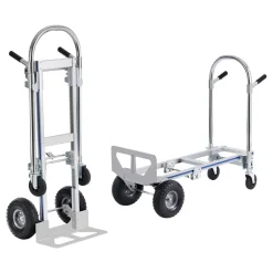 VEVOR Aluminum Hand Truck, 2 in 1, 800 lbs Load Capacity, Heavy Duty Industrial Convertible Folding Hand Truck and Dolly, Utility Cart Converts from Hand Truck to Platform Cart with Rubber Wheels