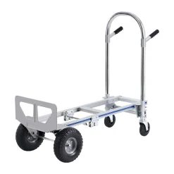 VEVOR Aluminum Hand Truck, 2 in 1, 800 lbs Load Capacity, Heavy Duty Industrial Convertible Folding Hand Truck and Dolly, Utility Cart Converts from Hand Truck to Platform Cart with Rubber Wheels