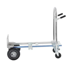 VEVOR Aluminum Hand Truck, 2 in 1, 800 lbs Load Capacity, Heavy Duty Industrial Convertible Folding Hand Truck and Dolly, Utility Cart Converts from Hand Truck to Platform Cart with Rubber Wheels