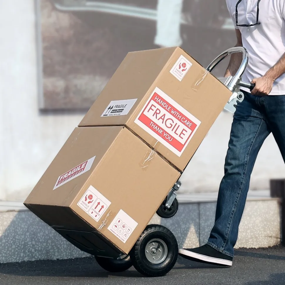 VEVOR Aluminum Hand Truck, 2 in 1, 800 lbs Load Capacity, Heavy Duty Industrial Convertible Folding Hand Truck and Dolly, Utility Cart Converts from Hand Truck to Platform Cart with Rubber Wheels