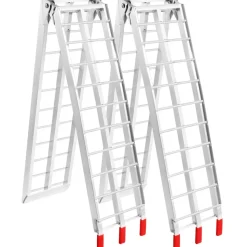 VEVOR Aluminum Ramps, 1500 lbs Folding Loading Ramps for Pickup Trucks Bed, Trailers Ramp with Load Straps for Dirt Bike, UTV, ATV, Trucks, Lawn Mowers, Snowblower, Cargo Trailer, 89
