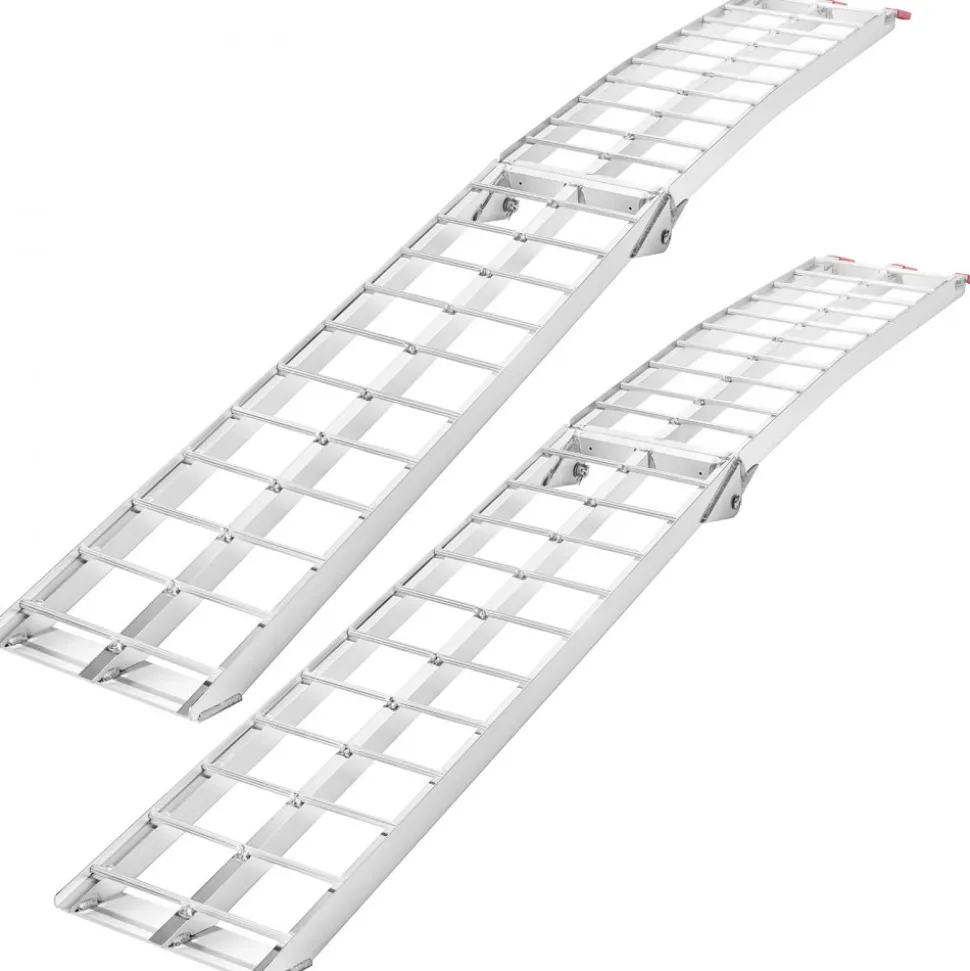 VEVOR Aluminum Ramps, 1500 lbs Folding Loading Ramps for Pickup Trucks Bed, Trailers Ramp with Load Straps for Dirt Bike, UTV, ATV, Trucks, Lawn Mowers, Snowblower, Cargo Trailer, 89"L x 12"W, 2 Pcs