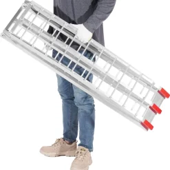 VEVOR Aluminum Ramps, 1500 lbs Folding Loading Ramps for Pickup Trucks Bed, Trailers Ramp with Load Straps for Dirt Bike, UTV, ATV, Trucks, Lawn Mowers, Snowblower, Cargo Trailer, 89