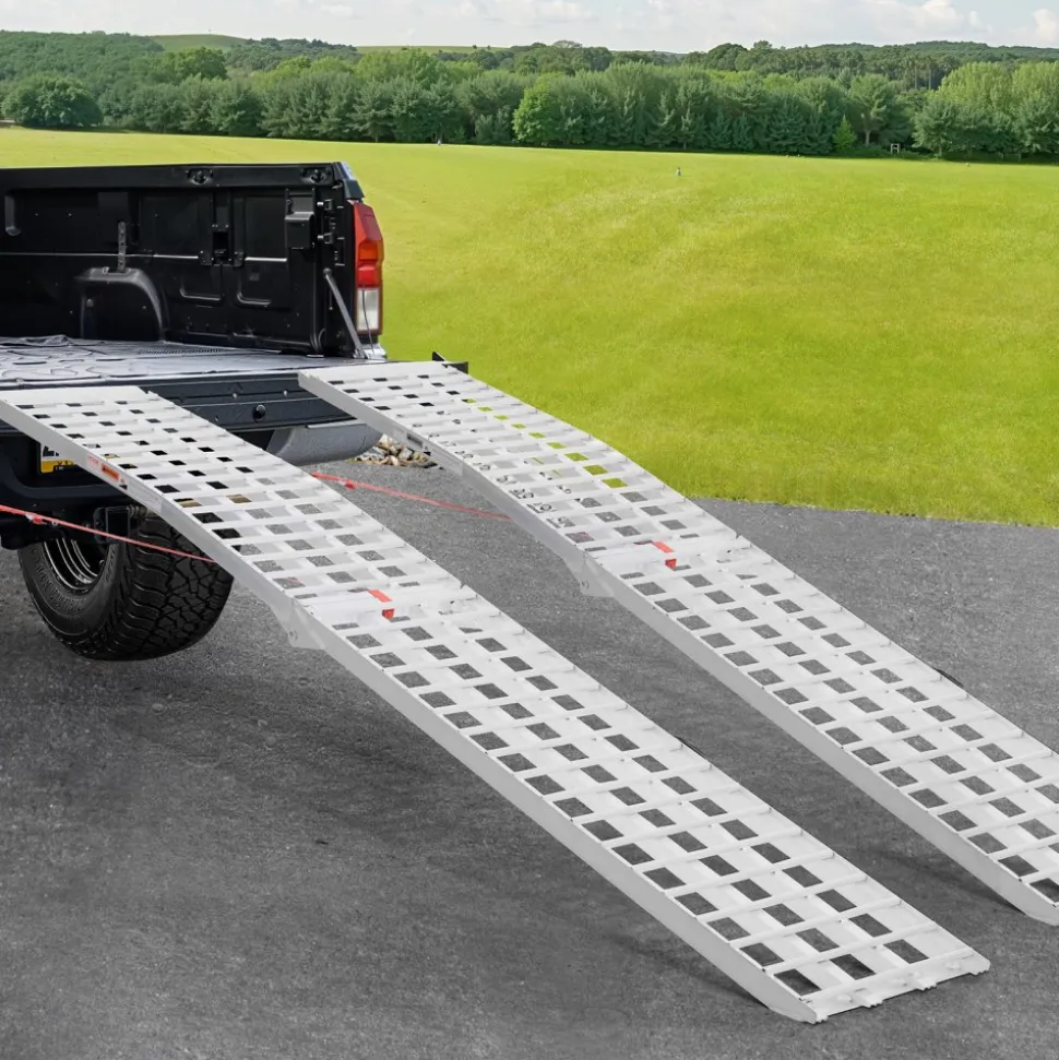VEVOR Aluminum Ramps, 2000 lbs, 2Pcs Heavy-duty Ramps with Wider Ramp Surface, Universal Stable Loading Ramp with Handles, Fit for ATV, UTV, Motorcycle, Electric Bicycle, etc.