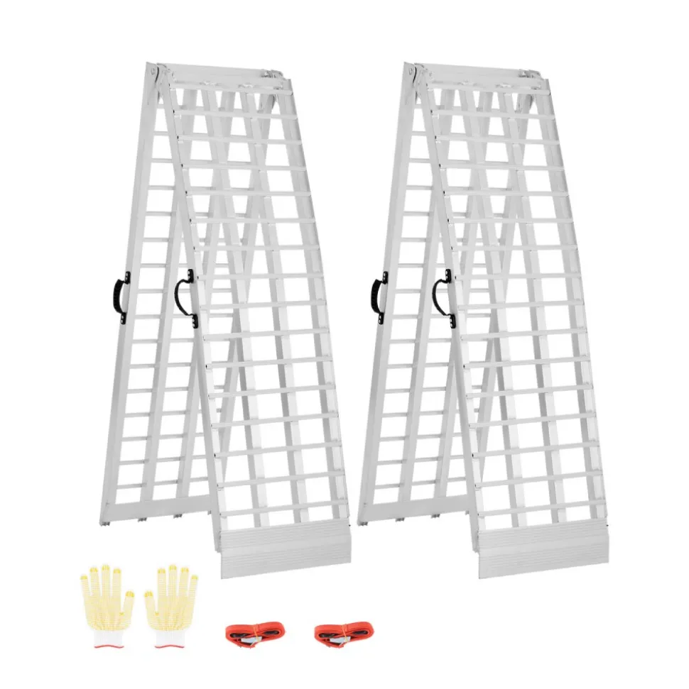 VEVOR Aluminum Ramps, 2000 lbs, 2Pcs Heavy-duty Ramps with Wider Ramp Surface, Universal Stable Loading Ramp with Handles, Fit for ATV, UTV, Motorcycle, Electric Bicycle, etc.