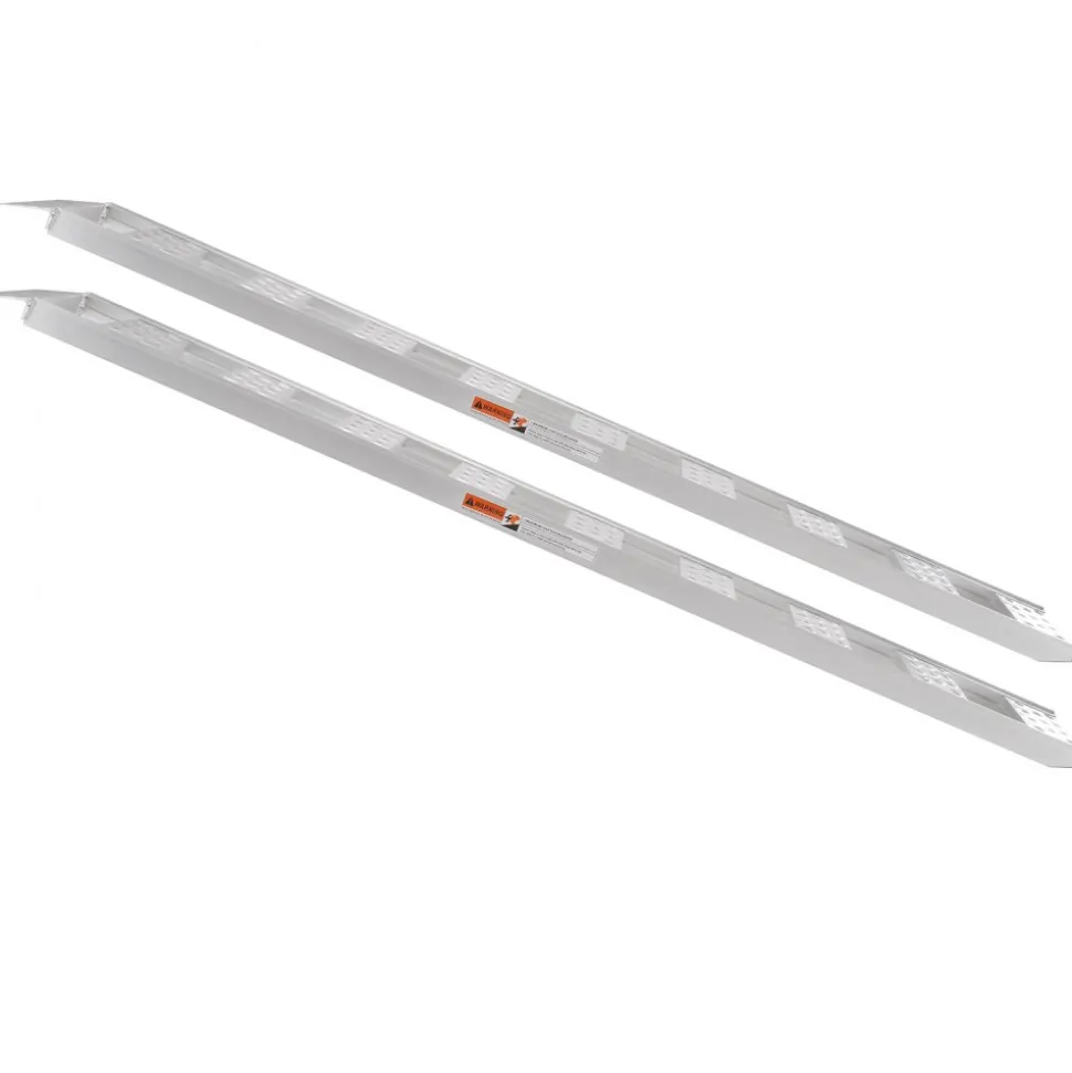 VEVOR Aluminum Ramps, 1250lbs, Straight Ramp with Treads and Load Straps, Portable Loading Ramp for Motorcycles, ATVs, Trucks, Lawn Mower, Dirt Bike, Garden Tractor, 78"L x 12"W, 2Pcs