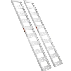 VEVOR Aluminum Ramps, 1250lbs, Straight Ramp with Treads and Load Straps, Portable Loading Ramp for Motorcycles, ATVs, Trucks, Lawn Mower, Dirt Bike, Garden Tractor, 78