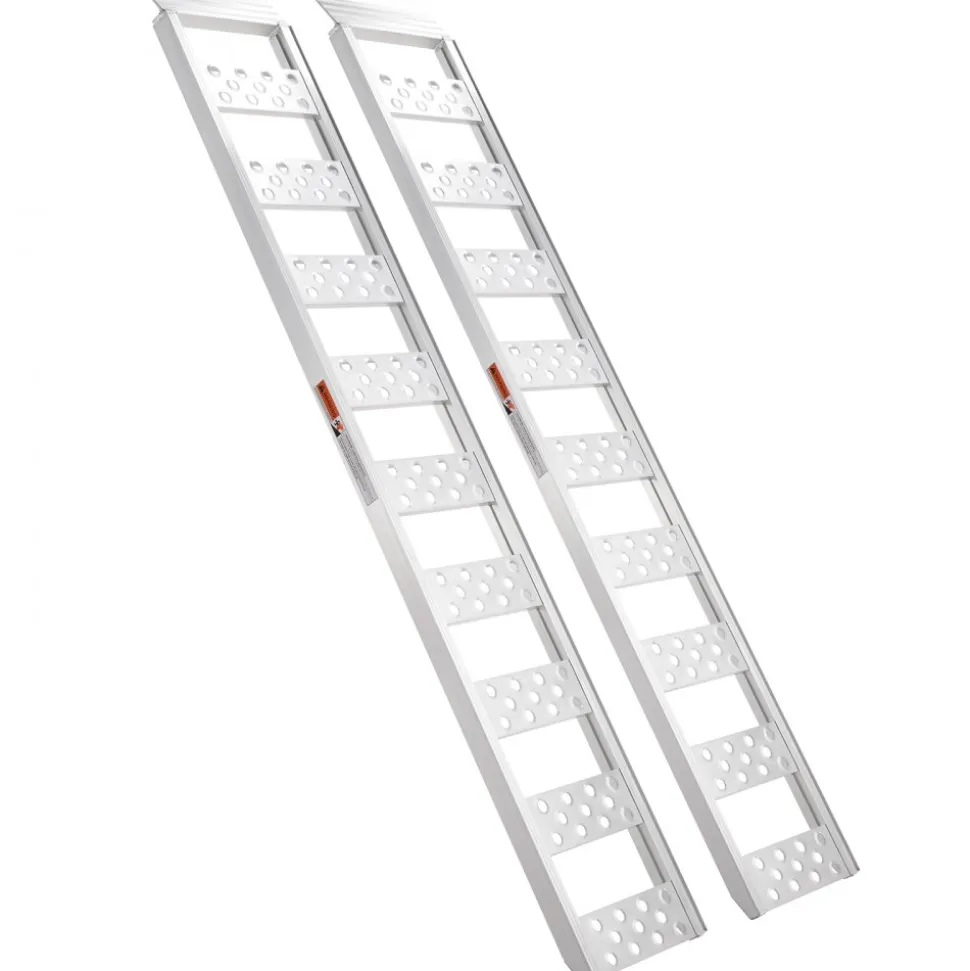 VEVOR Aluminum Ramps, 1250lbs, Straight Ramp with Treads and Load Straps, Portable Loading Ramp for Motorcycles, ATVs, Trucks, Lawn Mower, Dirt Bike, Garden Tractor, 78"L x 12"W, 2Pcs