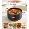 VEVOR Aluminum Stock Pot, 8-Quart Nonstick Ceramic Coated Pot with Glass Lid, PFOA-Free, PFAS-Free, Compatible with Gas Stoves, Induction Cooktops, Electric Stoves, for Soups, Stews, and Pasta