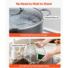 VEVOR Aluminum Stock Pot, 12-Quart Nonstick Ceramic Coated Pot with Glass Lid, PFOA-Free, PFAS-Free, Compatible with Gas Stoves, Induction Cooktops, Electric Stoves, for Soups, Stews, and Pasta