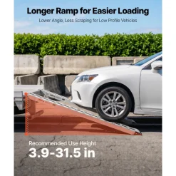 VEVOR Aluminum Trailer Ramps, 2PCS 96 x 15 in, Heavy-Duty Truck Ramp Set, 10000LBS Combined Capacity ATV Loading Ramps for Pickup Trucks, Motorcycles, Lawn Mowers, Cars, Farm Tractors, Carts