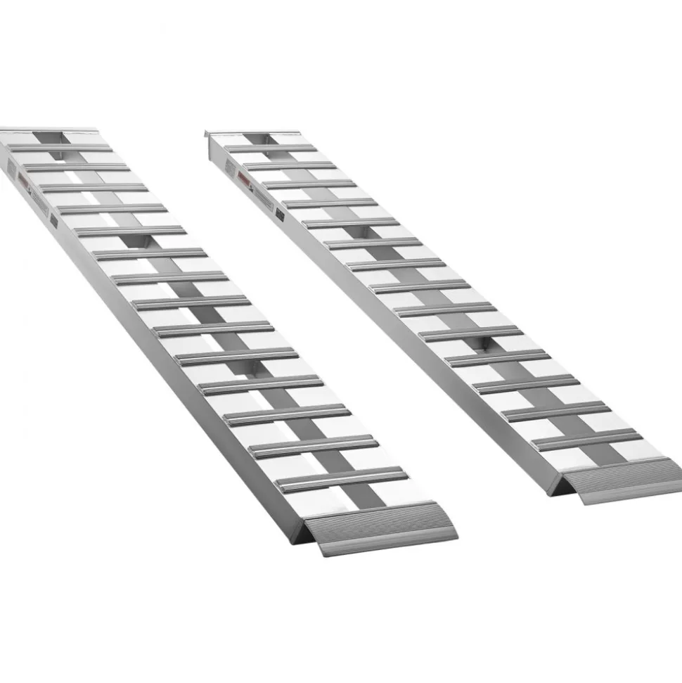 VEVOR Aluminum Trailer Ramps, 2PCS 96 x 15 in, Heavy-Duty Truck Ramp Set, 10000LBS Combined Capacity ATV Loading Ramps for Pickup Trucks, Motorcycles, Lawn Mowers, Cars, Farm Tractors, Carts