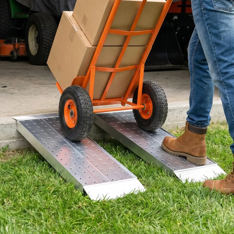 VEVOR Aluminum Trailer Ramps, 2PCS 39 x 12 in, Heavy-Duty ATV Ramp Set with Anti-Slip Plates, 3000LBS Combined Capacity Loading Ramps for Motorcycles, Lawn Mowers, Farm Tractors, Carts