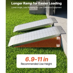 VEVOR Aluminum Trailer Ramps, 2PCS 39 x 12 in, Heavy-Duty ATV Ramp Set with Anti-Slip Plates, 3000LBS Combined Capacity Loading Ramps for Motorcycles, Lawn Mowers, Farm Tractors, Carts