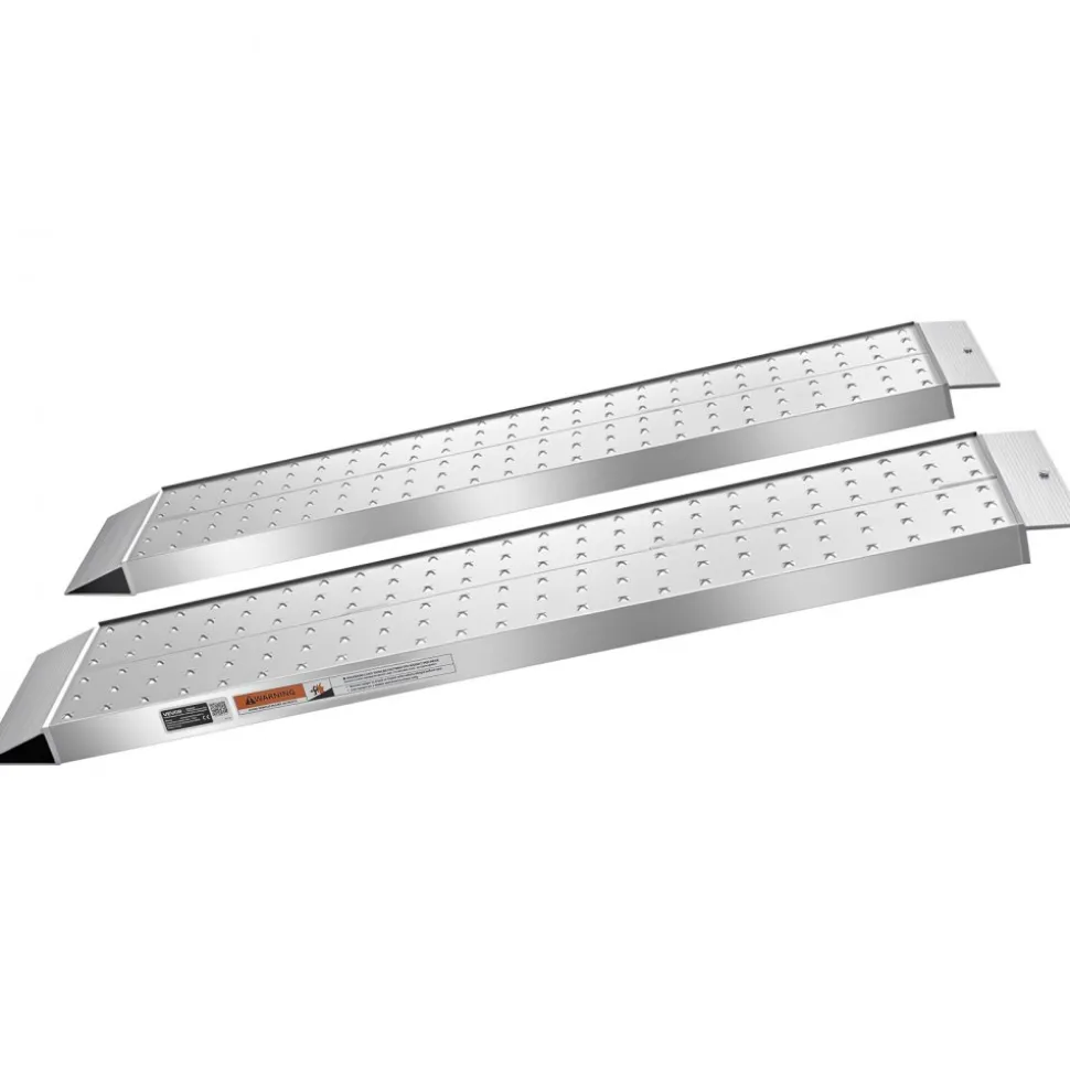 VEVOR Aluminum Trailer Ramps, 2PCS 55 x 12 in, Heavy-Duty ATV Ramp Set with Anti-Slip Plates, 3000LBS Combined Capacity Loading Ramps for Motorcycles, Lawn Mowers, Farm Tractors, Carts