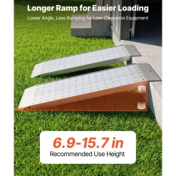 VEVOR Aluminum Trailer Ramps, 2PCS 55 x 12 in, Heavy-Duty ATV Ramp Set with Anti-Slip Plates, 3000LBS Combined Capacity Loading Ramps for Motorcycles, Lawn Mowers, Farm Tractors, Carts