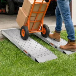 VEVOR Aluminum Trailer Ramps, 2PCS 55 x 12 in, Heavy-Duty ATV Ramp Set with Anti-Slip Plates, 3000LBS Combined Capacity Loading Ramps for Motorcycles, Lawn Mowers, Farm Tractors, Carts