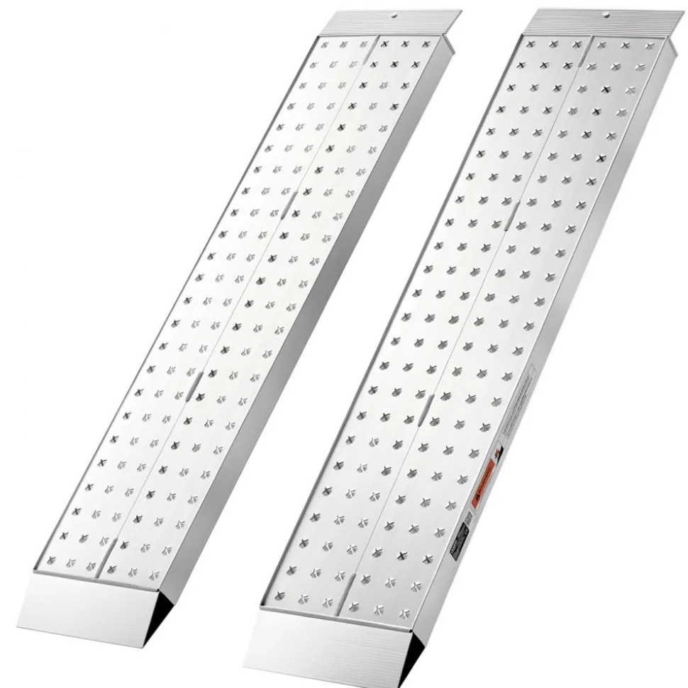 VEVOR Aluminum Trailer Ramps, 2PCS 55 x 12 in, Heavy-Duty ATV Ramp Set with Anti-Slip Plates, 3000LBS Combined Capacity Loading Ramps for Motorcycles, Lawn Mowers, Farm Tractors, Carts