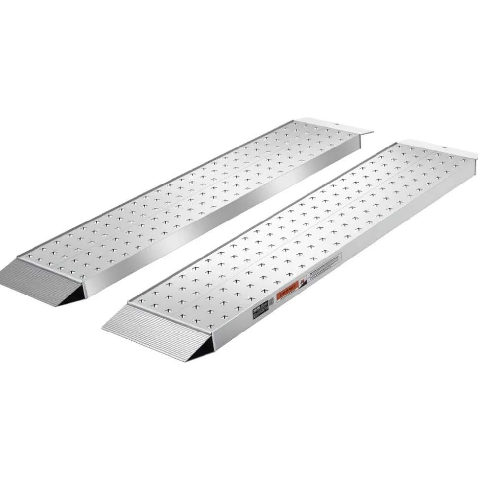 VEVOR Aluminum Trailer Ramps, 2PCS 55 x 12 in, Heavy-Duty ATV Ramp Set with Anti-Slip Plates, 3000LBS Combined Capacity Loading Ramps for Motorcycles, Lawn Mowers, Farm Tractors, Carts