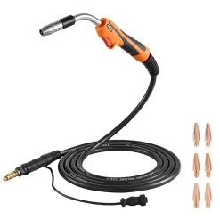 VEVOR 250A MIG Welding Gun with 15FT Cable, Replacement for Lincoln Magnum Pro 250L - with 7PCS Mig Welding Contact Tips