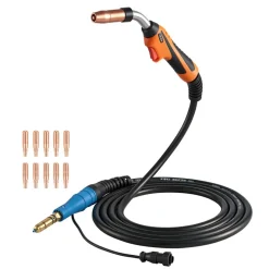VEVOR 250A MIG Welding Gun with 15FT Cable, Replacement for Miller MDX-250 - with 11PCS Mig Welding Contact Tips