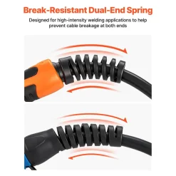 VEVOR 250A MIG Welding Gun with 15FT Cable, Replacement for Miller MDX-250 - with 11PCS Mig Welding Contact Tips