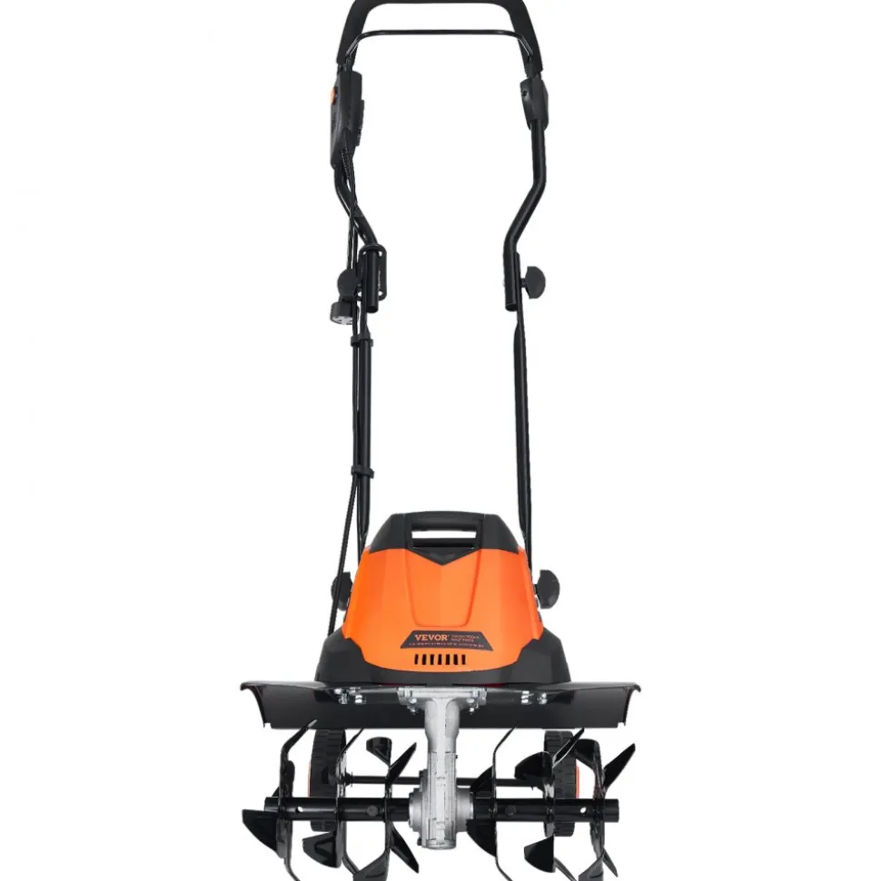VEVOR 12 Amp Electric Tiller, 18" Tilling Width 3.94" Tilling Depth Corded Electric Tiller/Cultivator, Steel Mn Tines, Rototiller for Garden Lawn Soil Digging