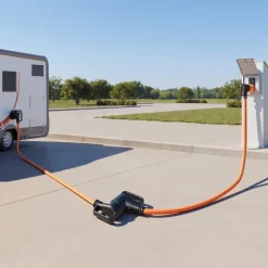VEVOR 30 Amp 100 Feet RV Extension Cord, 125V 2500W, Heavy Duty 10/3 Gauge STW RV Power Cord, NEMA TT-30P to NEMA TT-30R, with Power Indicator, Cord Organizer, 15A Adapter, for Camper Travel Trailer