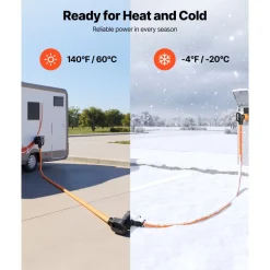 VEVOR 50 Amp 75 Feet RV Extension Cord, 125V/250V 7500W, Heavy Duty 6/3 + 8/1 Gauge STW RV Power Cord, NEMA 14-50P to NEMA 14-50R, with Power Indicator, Cord Organizer, 15A Adapter, for Camper Trailer