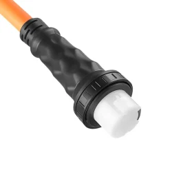VEVOR 50 Amp Generator Cord, 100 Feet, 125/250V RV Power Cord NEMA 14-50P to SS2-50R with Twist Lock, Grip Handle, Heavy Duty 6AWG/3 + 8AWG/1 Generator Cable, for RV Camper Generator to House, Orange