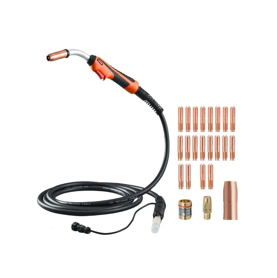 VEVOR 250Amp Mig Welding Gun with 15FT Cable, Compatible with Millermatic 200, 210, 212, 250, 250X, 251, 252 Welders, Suitable for 0.030", 0.035" and 0.045" Welding Wires