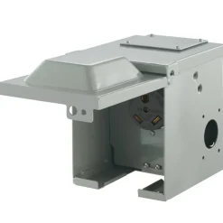 VEVOR 30 Amp RV Power Outlet Box, 125 Volt, Enclosed Lockable Outdoor RV Receptacle Box, NEMA TT-30R Weatherproof Electrical Panel, for RV Camper Trailer Motorhome, Tested to Standards