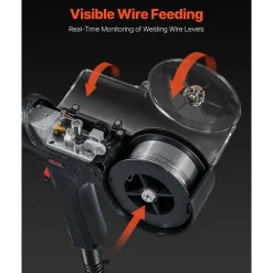 VEVOR 200Amp Spool Gun with 20FT Cable, Compatible with Hobart lronMan 240 Mig Welders, Suitable for 0.030
