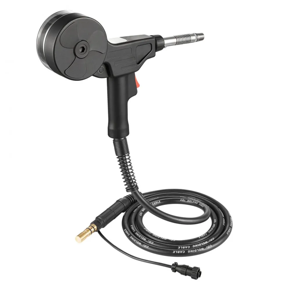 VEVOR 135Amp Spool Gun with 10FT Cable, Replacement for Miller Spoolmate 100 - with 11PCS Mig Welding Contact Tips & ER4043 0.035" Aluminum Mig Welding Wire