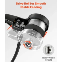 VEVOR 135Amp Spool Gun with 10FT Cable, Replacement for Miller Spoolmate 100 - with 11PCS Mig Welding Contact Tips & ER4043 0.035