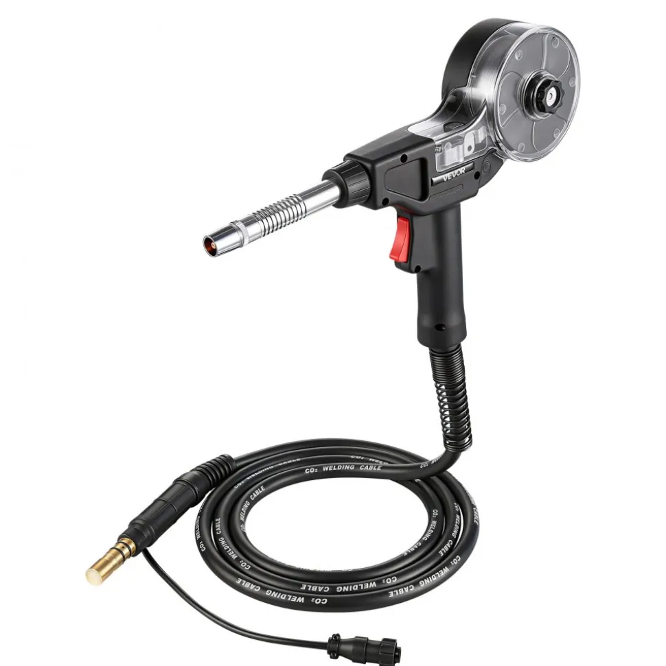 VEVOR 135Amp Spool Gun with 10FT Cable, Replacement for Miller Spoolmate 100 - with 11PCS Mig Welding Contact Tips & ER4043 0.035" Aluminum Mig Welding Wire