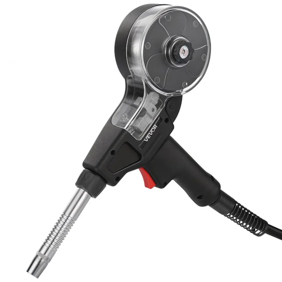 VEVOR 135Amp Spool Gun with 10FT Cable, Replacement for Miller Spoolmate 100 - with 11PCS Mig Welding Contact Tips & ER4043 0.035" Aluminum Mig Welding Wire