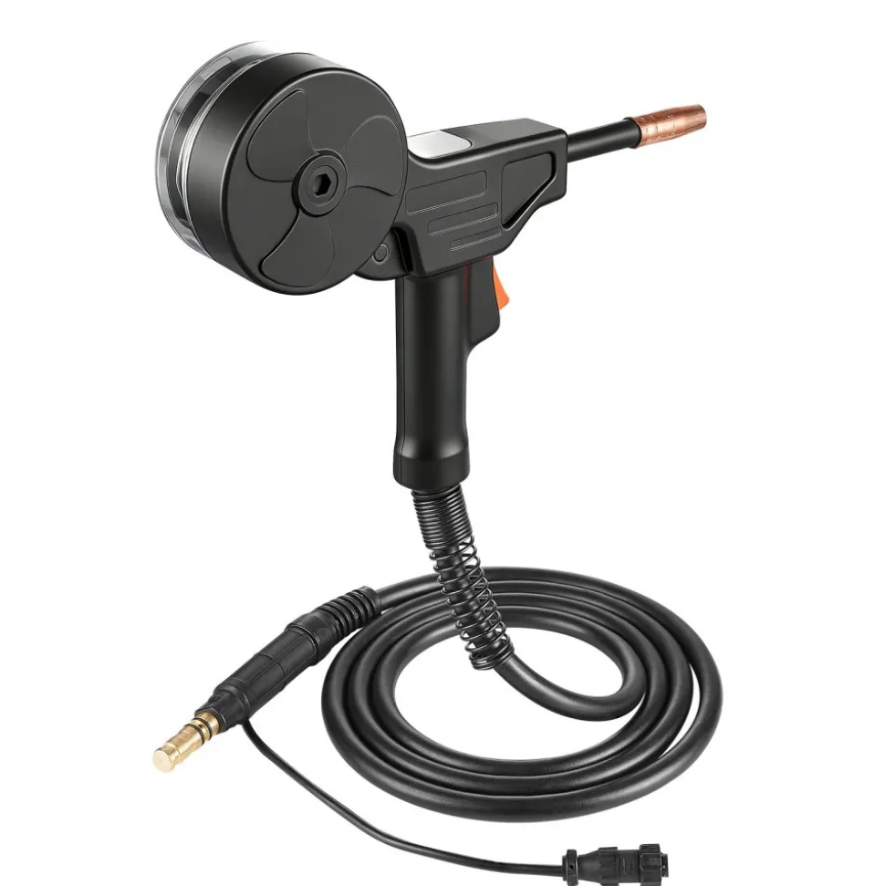 VEVOR 130Amp Spool Gun with 10FT Cable, Replacement for Lincoln Magnum 100SG K2532-1 - with 11PCS Mig Welding Contact Tips, ER4043 0.035" Aluminum Mig Welding Wire & Toolbox
