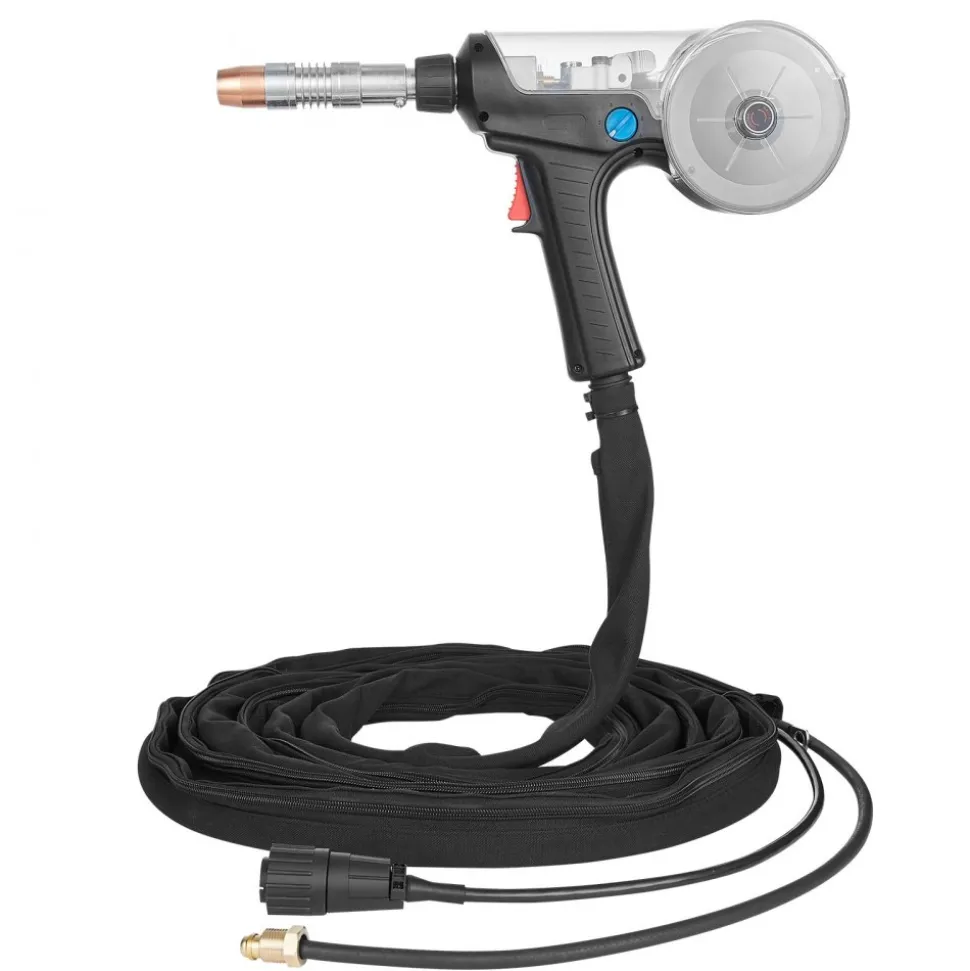 VEVOR 160Amp Spool Gun with 20FT Cable, Replacement for Miller Spoolmate 200 Series (300497) - with 11PCS Mig Welding Contact Tips, ER4043 0.035" Aluminum Mig Welding Wire & Toolbox