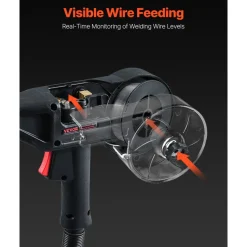 VEVOR 200Amp Spool Gun with 10FT Cable, Compatible with W Weldpro MlG200GDsv200 and MIG155GD Welders, Suitable for 0.030" and 0.035" Flux Core/Solid/Aluminum Welding Wires
