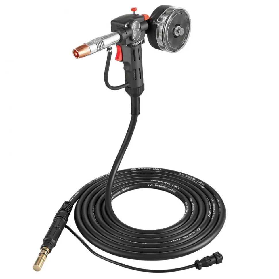 VEVOR 150Amp Spool Gun with 20FT Cable, Replacement for Miller Spoolmate 150 - with 11PCS Mig Welding Contact Tips, ER4043 0.035" Aluminum Mig Welding Wire & Toolbox