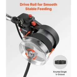 VEVOR 150Amp Spool Gun with 20FT Cable, Replacement for Miller Spoolmate 150 - with 11PCS Mig Welding Contact Tips, ER4043 0.035