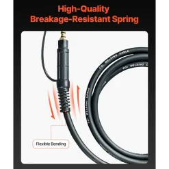 VEVOR 100Amp Spool Gun with 10FT Cable, Compatible with Hobart Handler 210 MVP Mig Welders, Suitable for 0.023