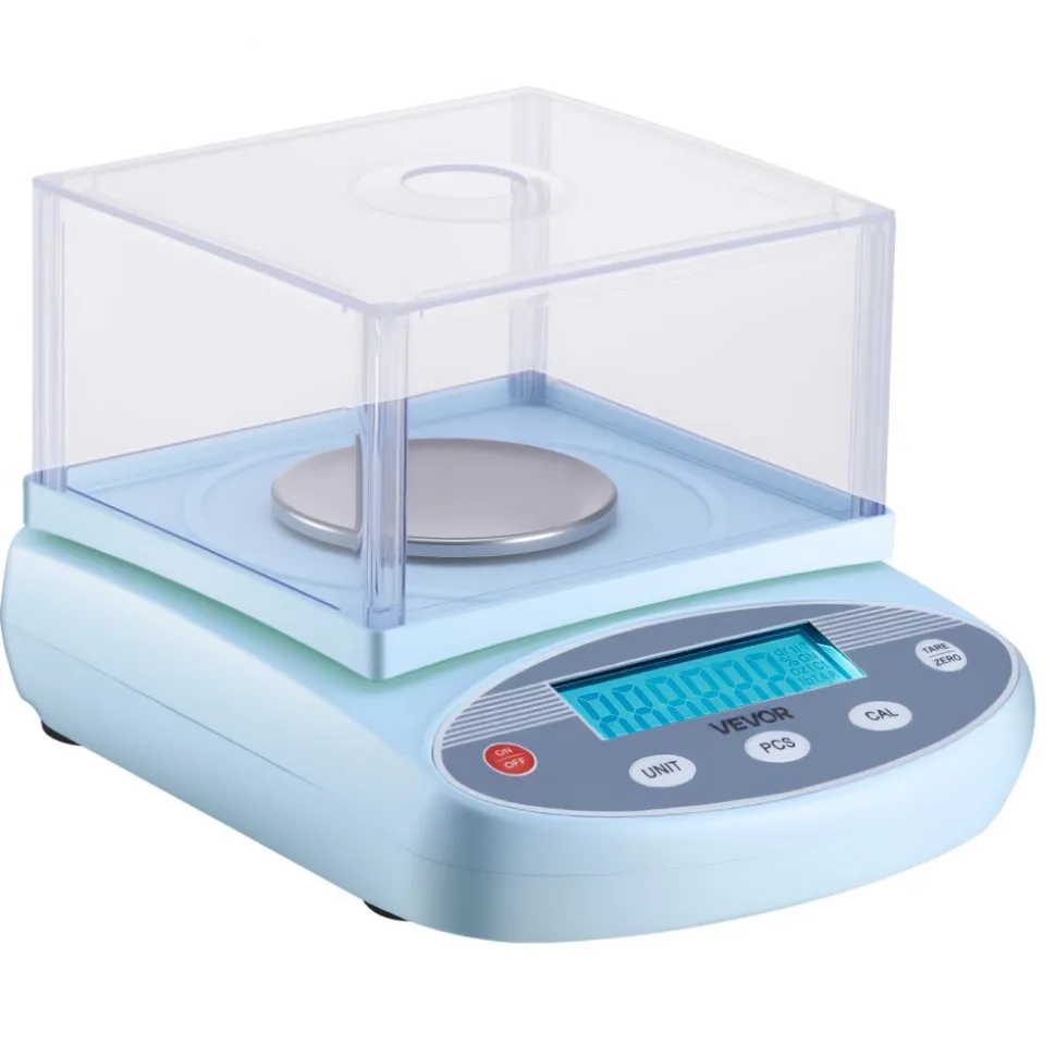 VEVOR Analytical Balance, 200 g x 0.001 g, High Precision Accuracy Lab Scale, 13 Units Electronic Digital Analytical Balance with Glass Draft Shield and Weighing Pan, for Laboratory Jewelry Pharmacy